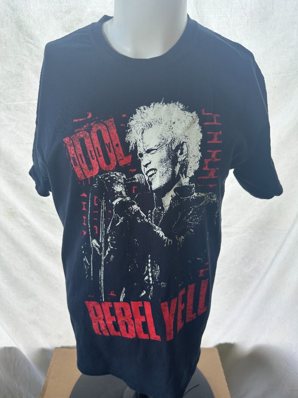 Billy Idol Rebel Yell Men's Black T Shirt Size Large
